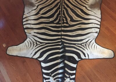 Zebra flat rug