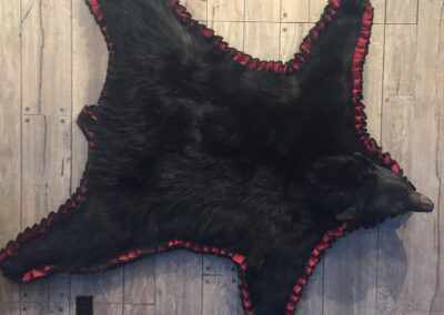 Black Bear Rug with Continuous Ruffles